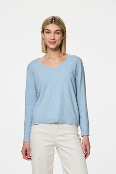 Pieces Einfacher V-Ausschnitt-Pullover