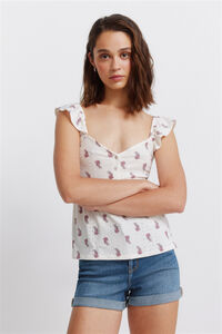 Springfield Vest top with ruffles