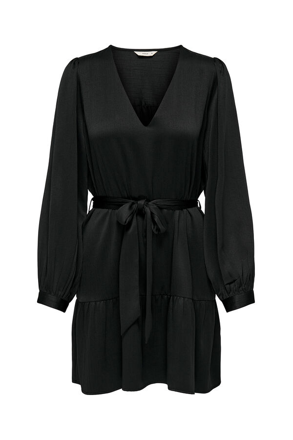 Only Vestido curto com cinto preto