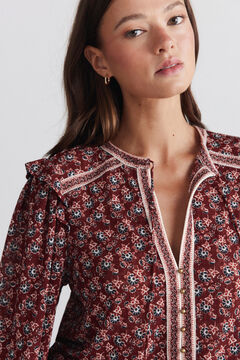 Springfield Printed ruffle blouse