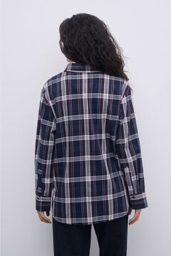 Only Camisa aos quadrados bordada