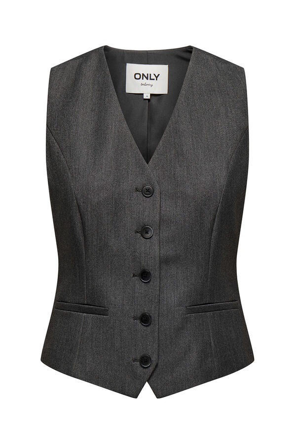 Only Buttoned dress vest grey