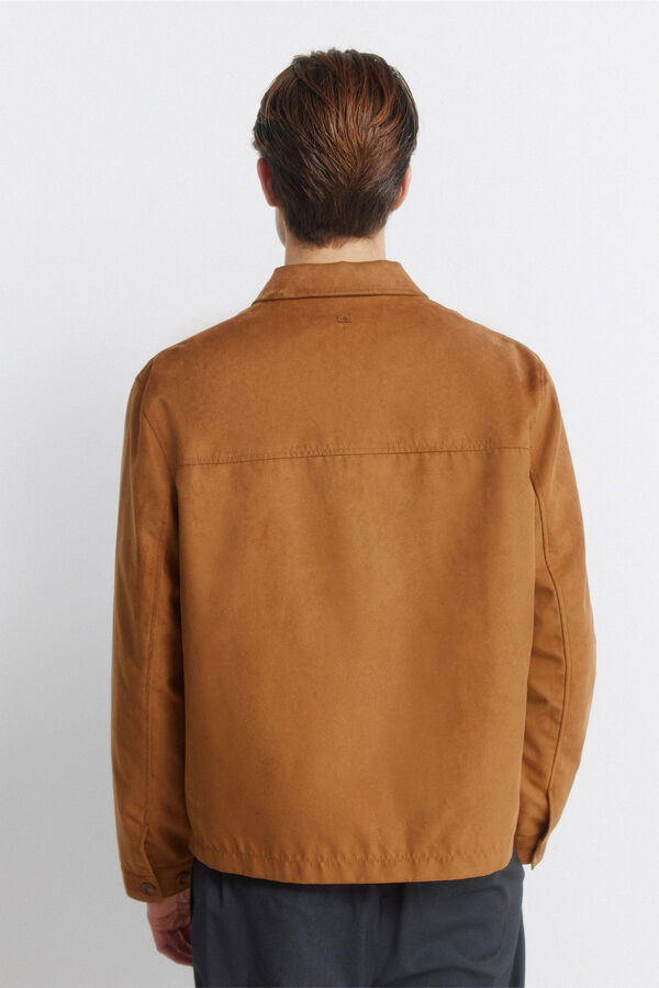 Springfield Faux suede overshirt mink