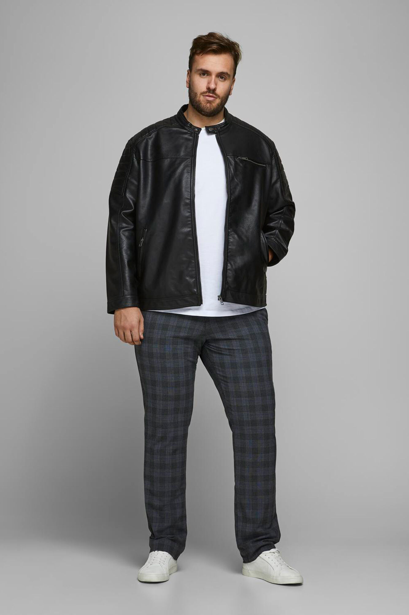 Jack & Jones PLUS Blus&atilde;o motard