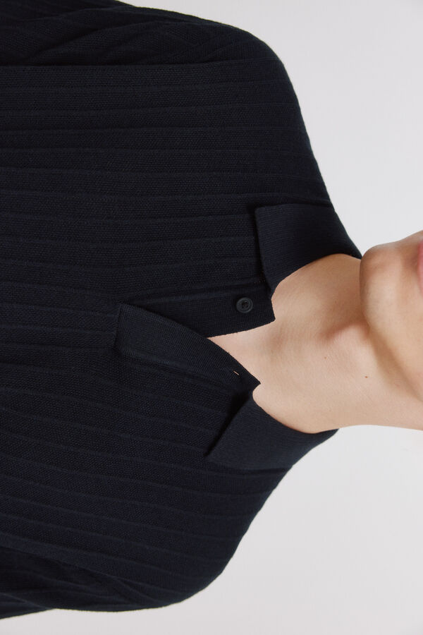 Springfield Basic structured polo shirt blue