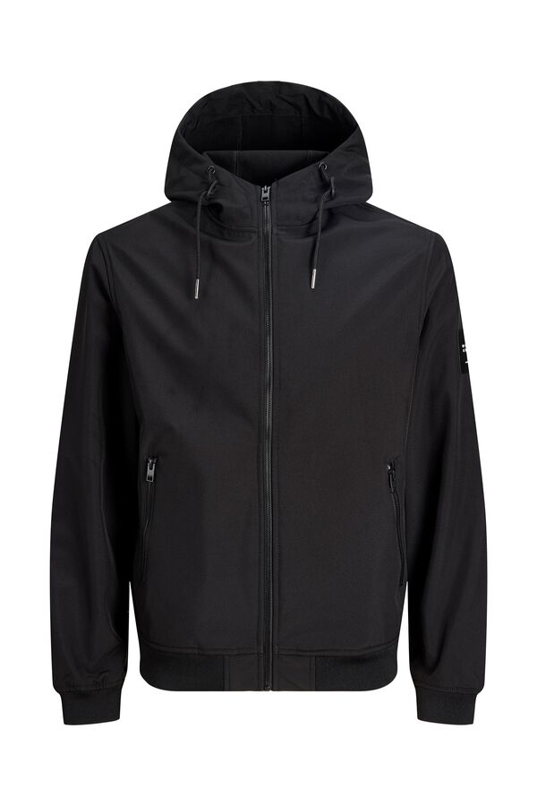 Jack & Jones Softshell-Jacke mit Kapuze Schwarz