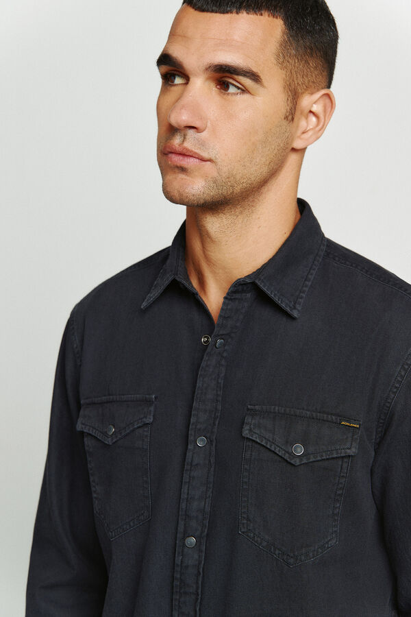 Jack & Jones Denim regular shirt black