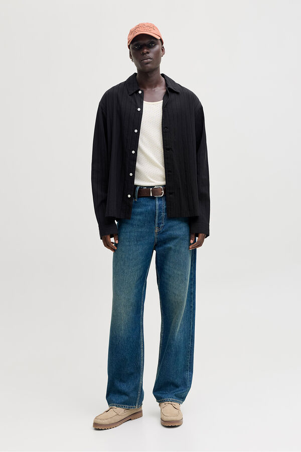 Jack & Jones Camisa textura negro