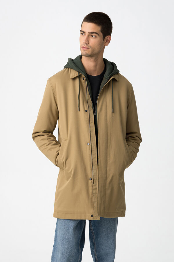 Tiffosi Gabardina Regular Fit marr&oacute;n