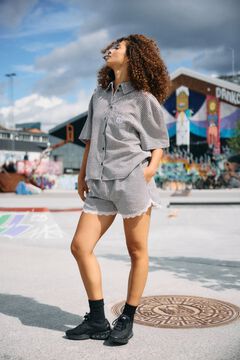 Noisy May Camisa oversize com mangas 2/4