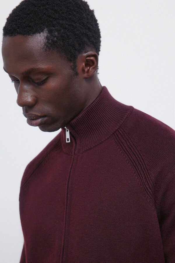 Springfield Jersey-Knit knit X'mas cardigan red