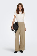 JDY Pantal&oacute;n ancho textura tostado