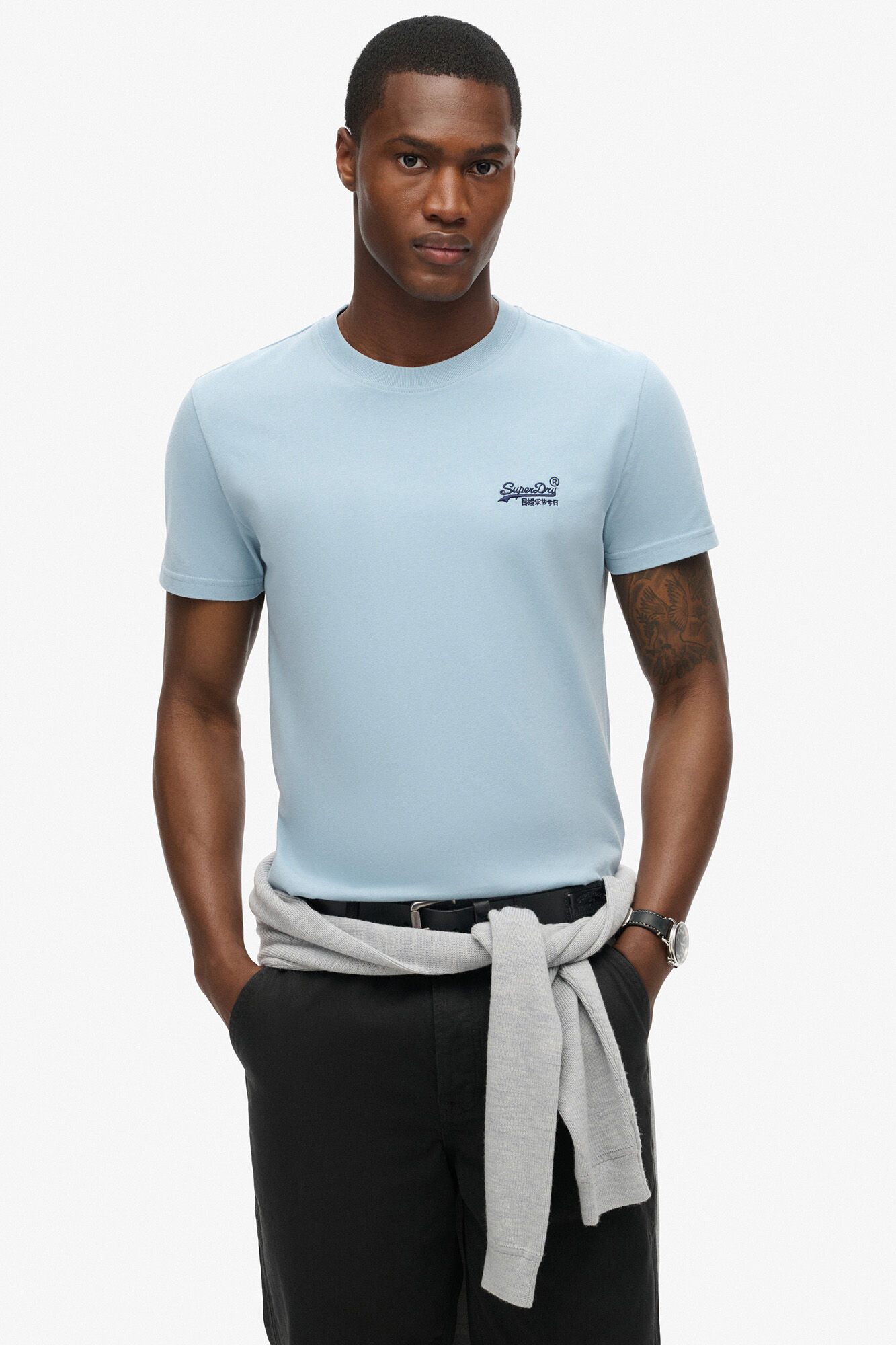 Superdry Camiseta de algod&oacute;n org&aacute;nico con logotipo Essential