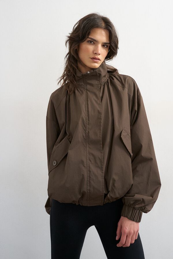 Topshop Blus&atilde;o bomber leve vison
