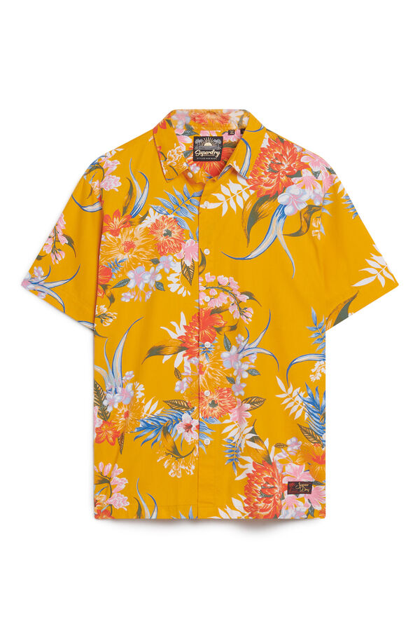 Springfield Camisa hawaiana estampado amarillo