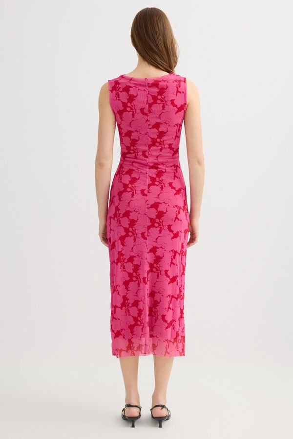 Inside Midi-Kleid aus T&uuml;ll Rosa