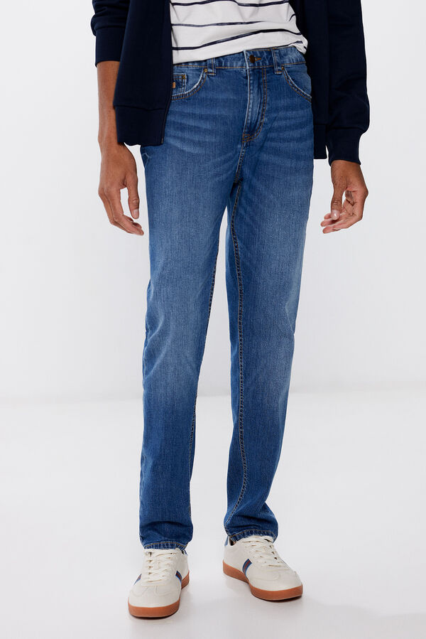 Springfield Slim fit ultralight jeans steel blue
