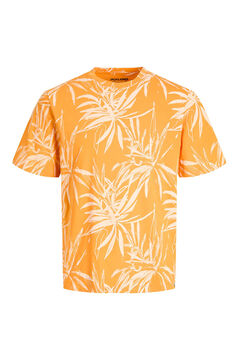 Springfield T-Shirt Blumen-Print rot