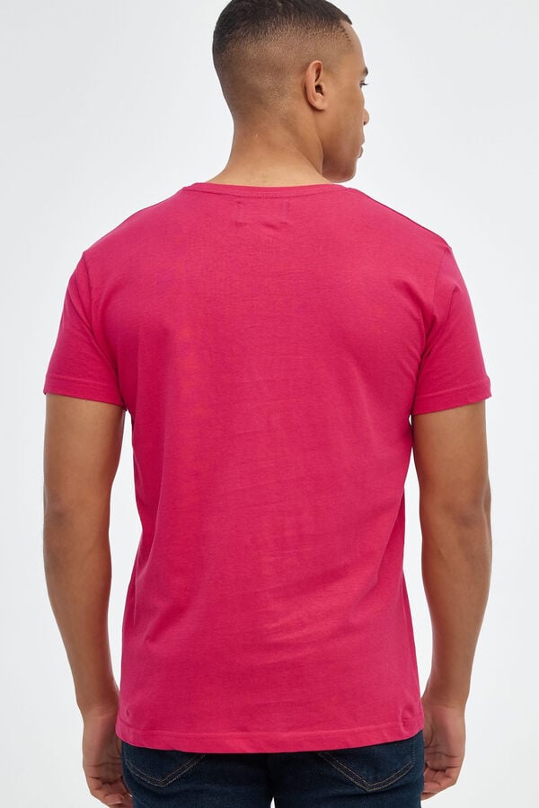 Springfield T-shirt básica print logo vermelho real