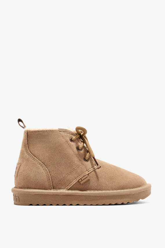 Botines safari piel con cordones