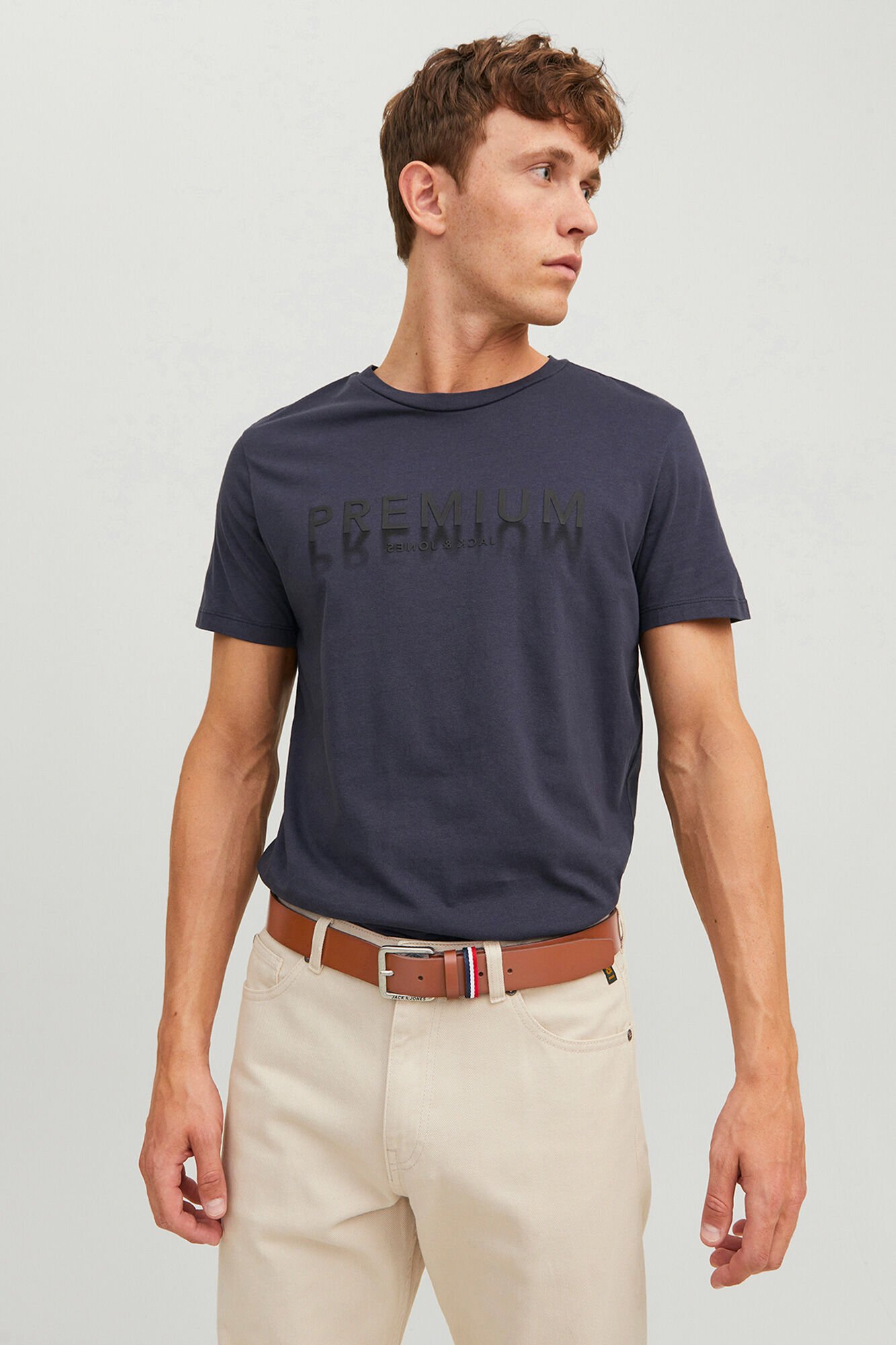 Jack & Jones Cintur&oacute;n cl&aacute;sico piel