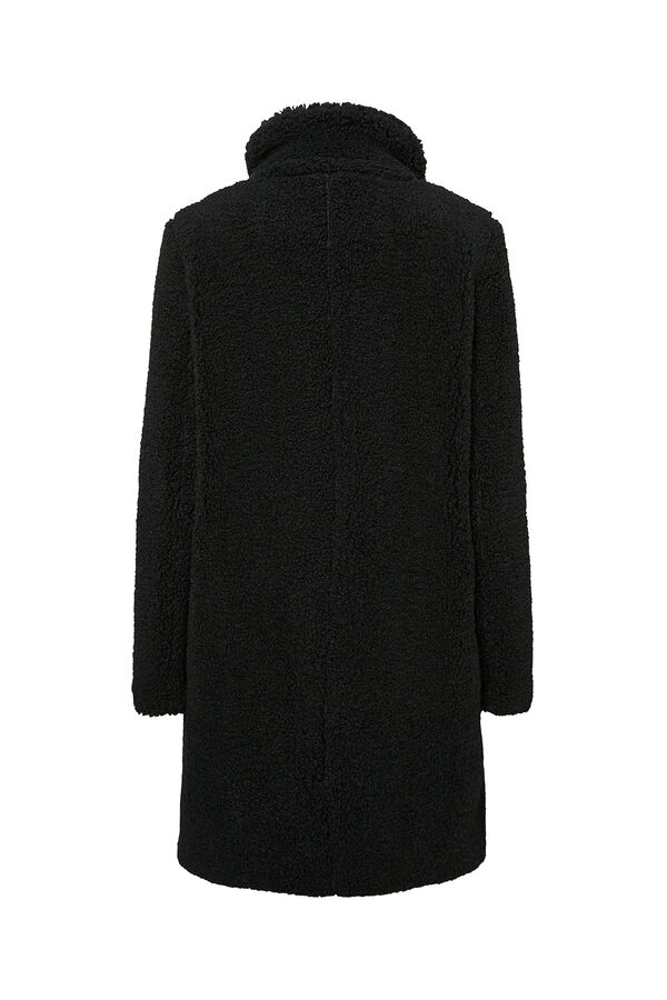 Noisy May Sobretudo comprido teddy  preto