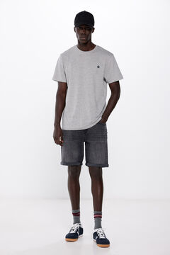 Springfield Black slim fit denim Bermuda shorts  grey mix