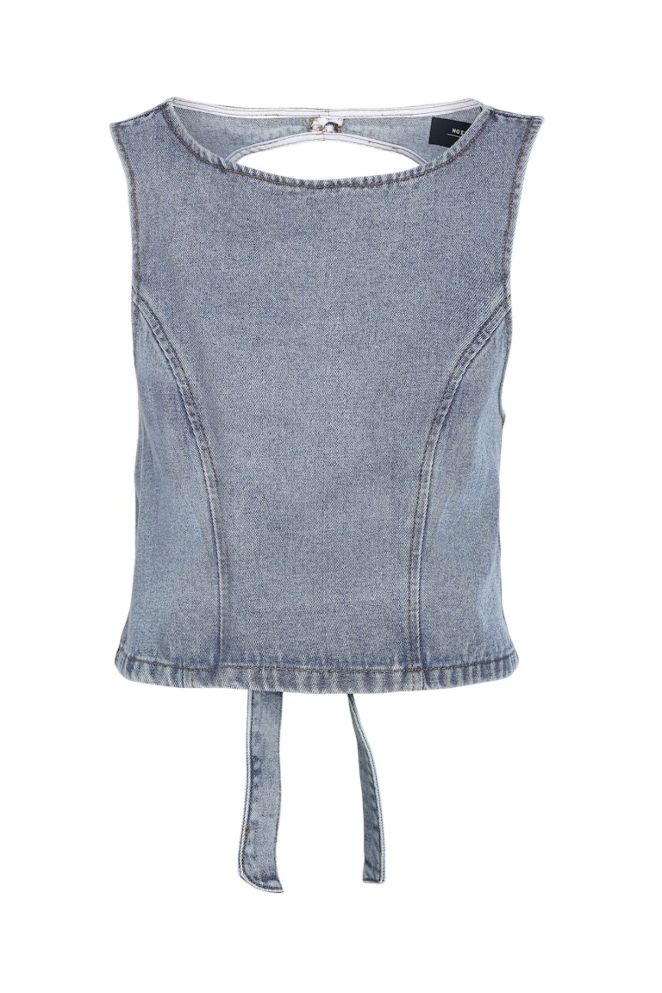 Noisy May Top vaquero con lazada trasera