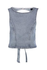 Noisy May Top vaquero con lazada trasera