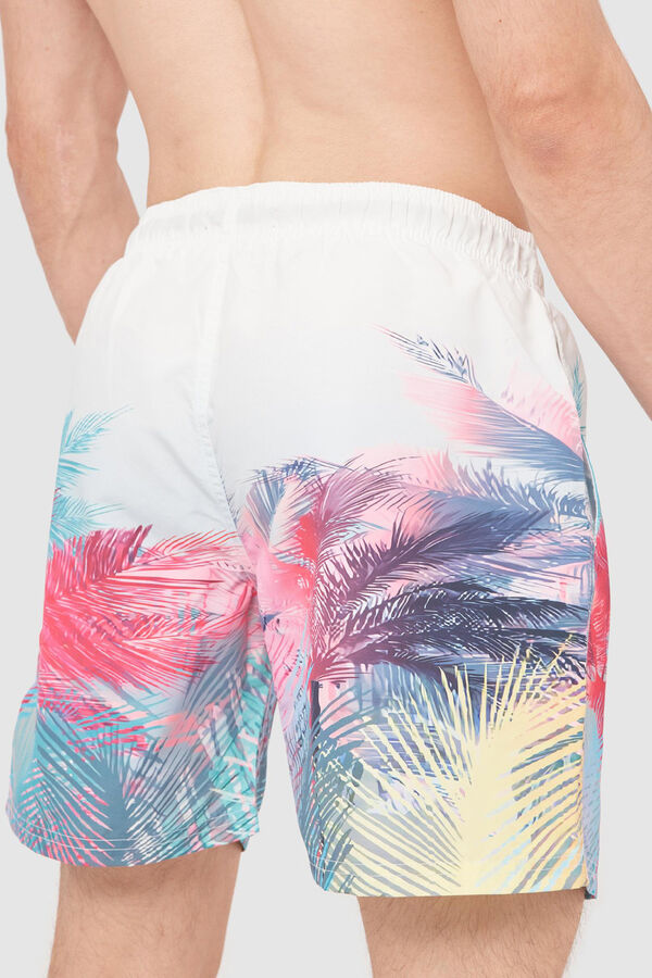 Springfield Palm Print Swimsuit white