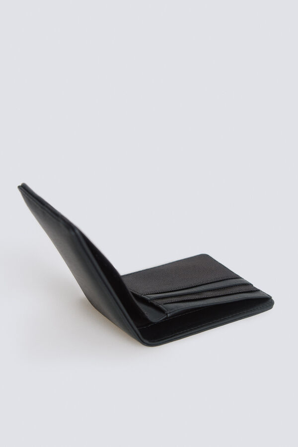 Springfield Two-tone faux leather wallet black