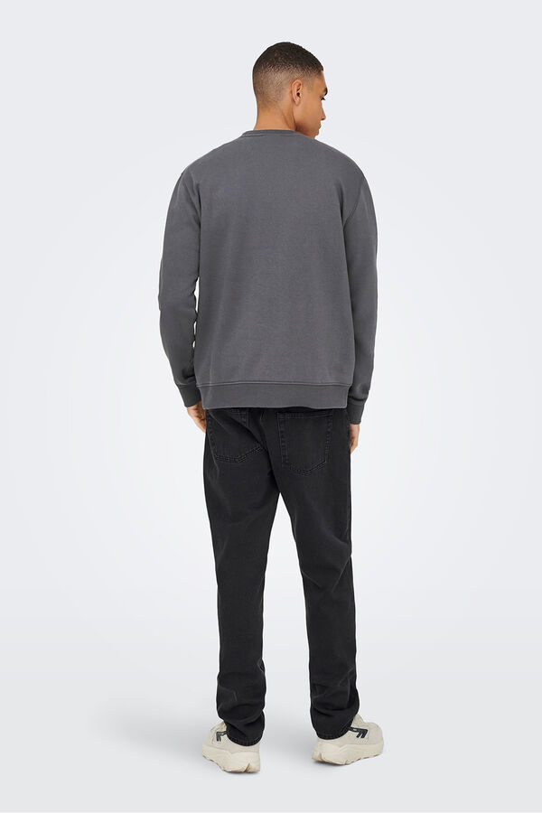Only & Sons Sudadera con detalle frontal gris