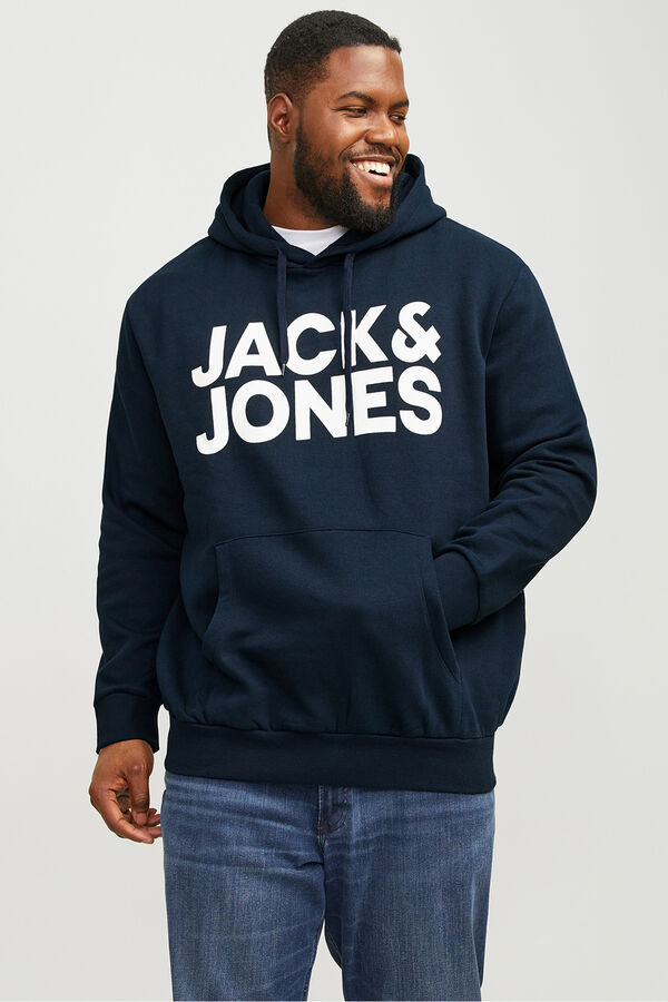 Jack & Jones PLUS Large logo sweatshirt blue