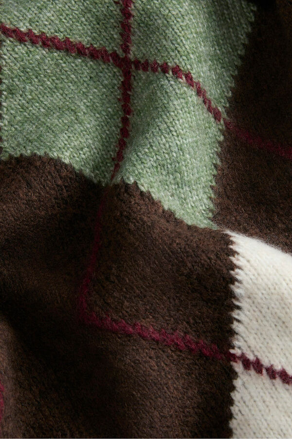 Jack & Jones Jersey de punto rombos marr&oacute;n