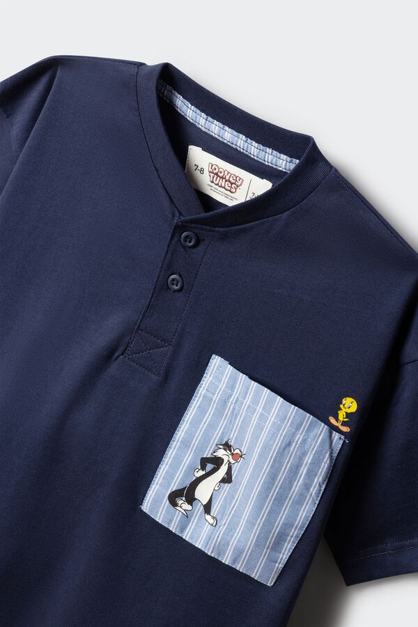 Springfield Kids Kratka pidžama za dečake sa licencom "Looney Tunes" Plava