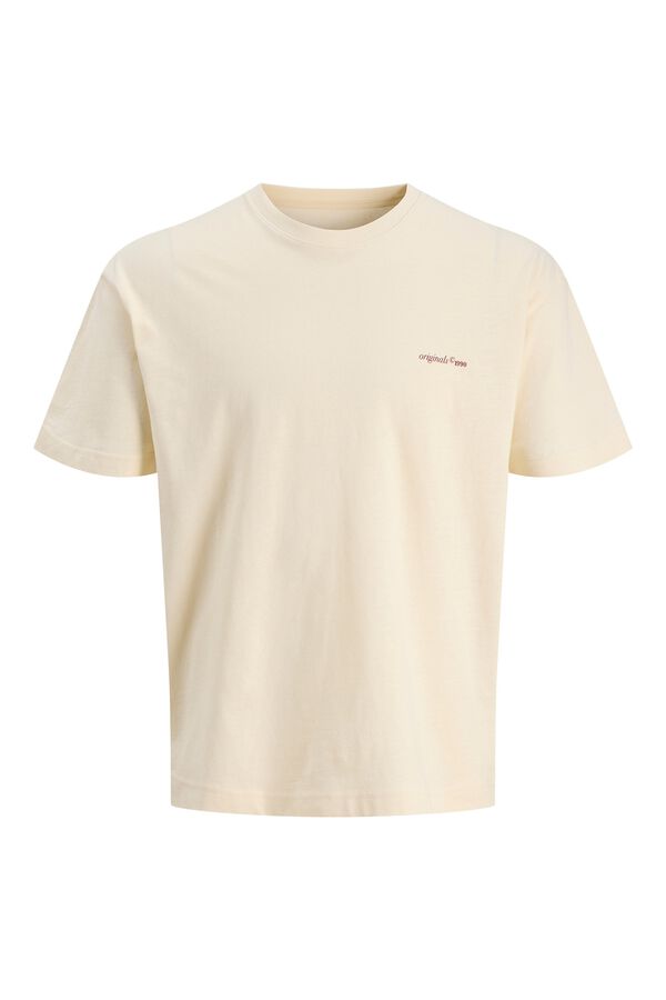 Jack & Jones Camiseta loose algod&oacute;n beige
