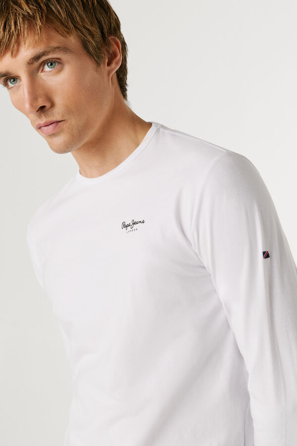 Pepe Jeans Fitted long sleeve T-shirt white