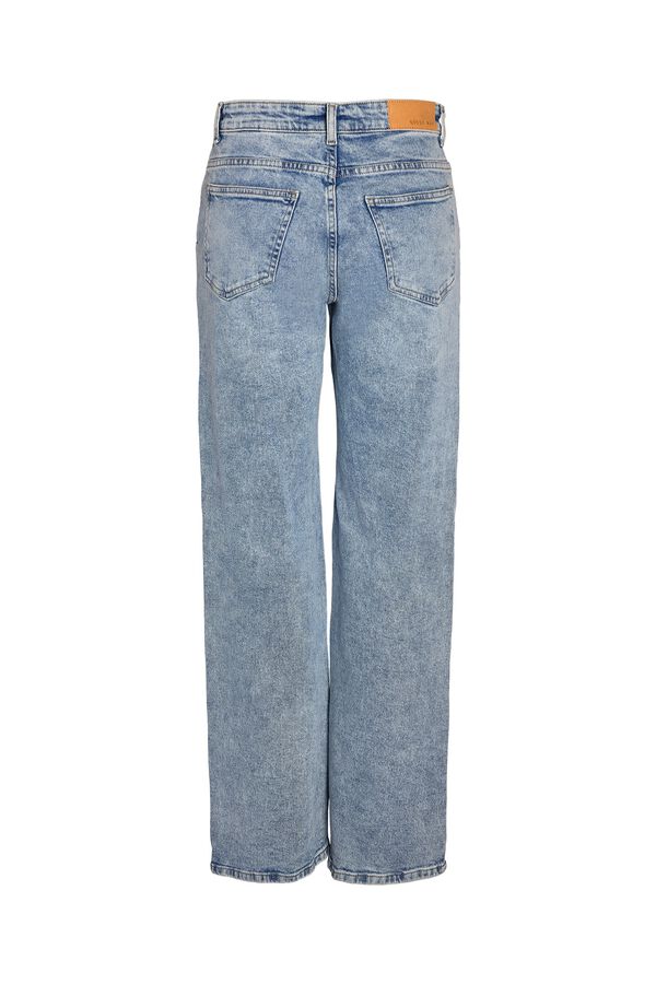 Noisy May Jeans wide leg de tiro alto azul