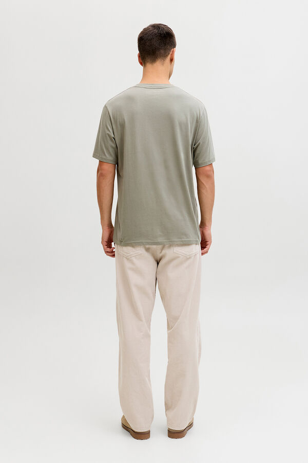 Jack & Jones Camiseta manga corta de algod&oacute;n kaki