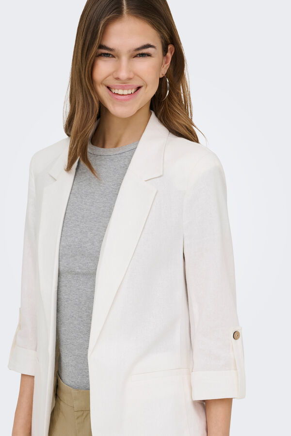 Only Linen open blazer blanc