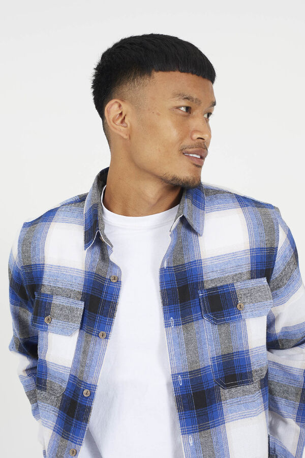 Brave Soul Checkered shirt blue