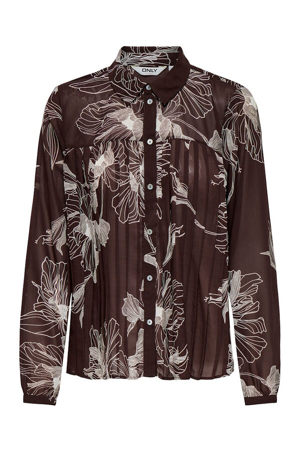 Only Pleated chiffon shirt Bordo