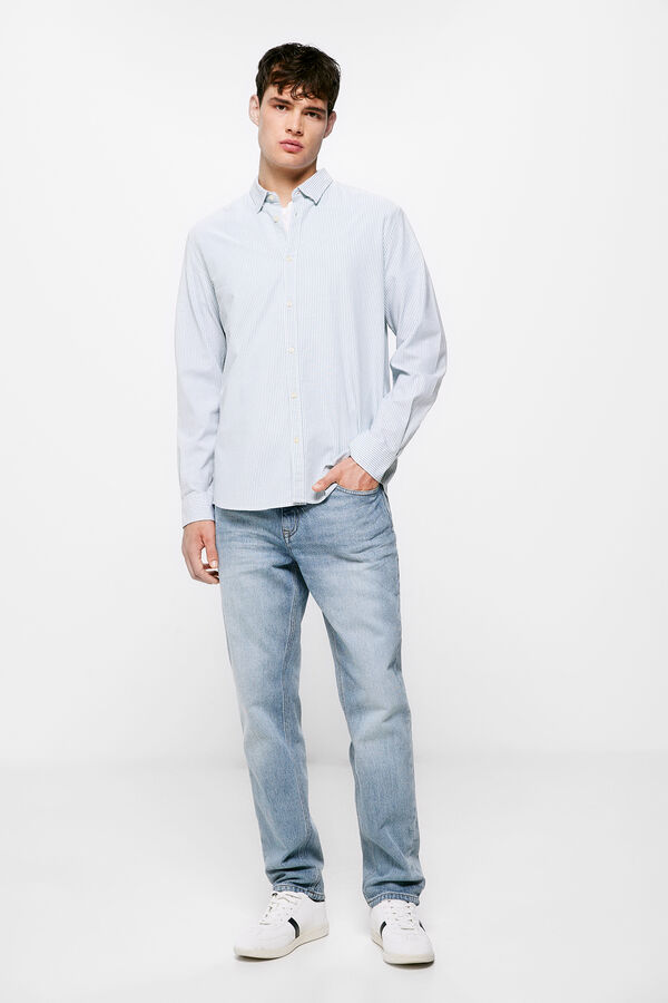 Springfield Striped pinpoint shirt mallow