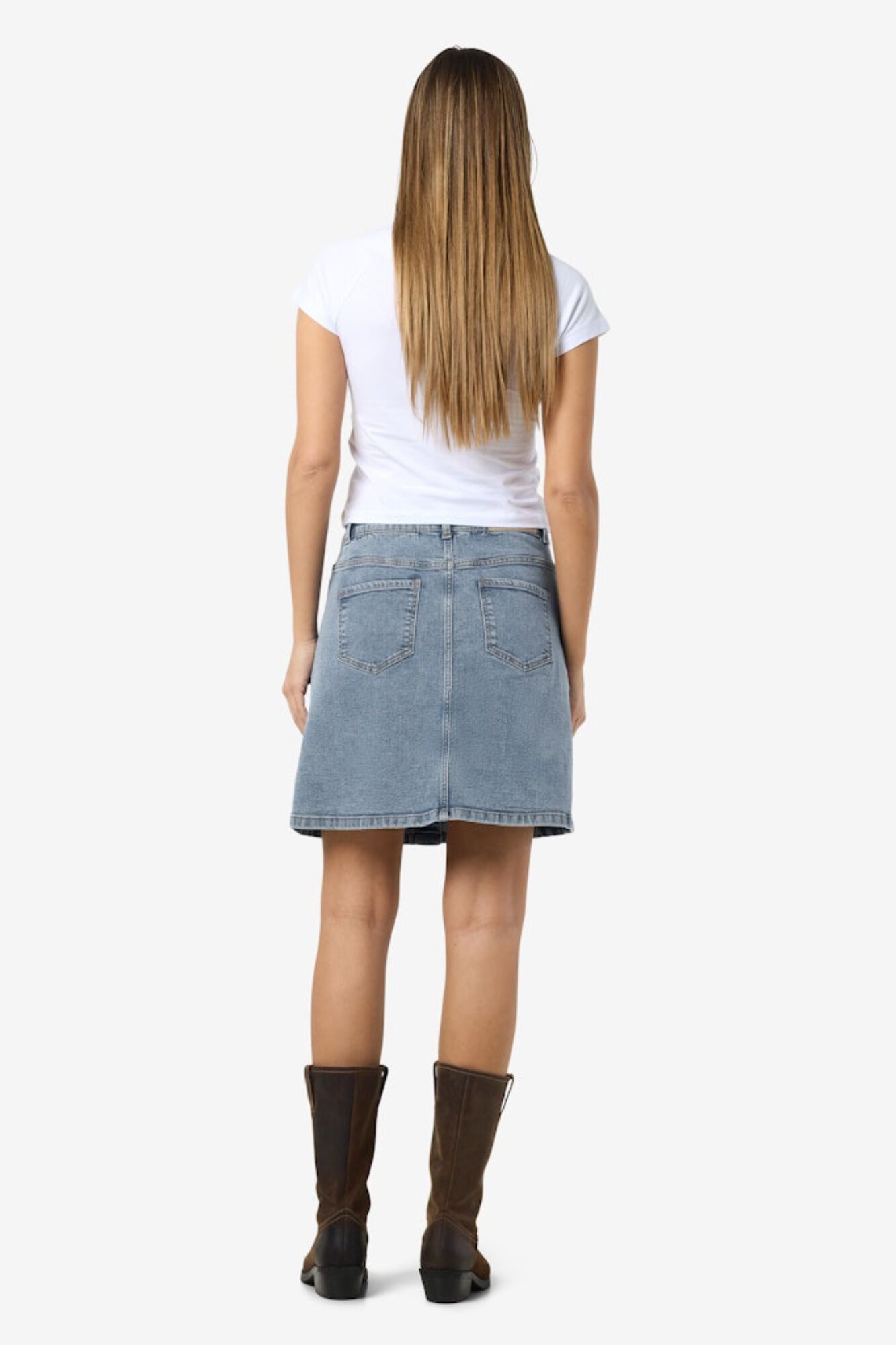 Noisy May Kurzer Denim-Rock mit Knopfdetails