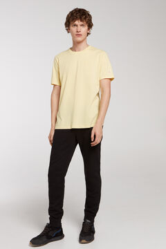 Springfield T-shirt with chest logo mustard