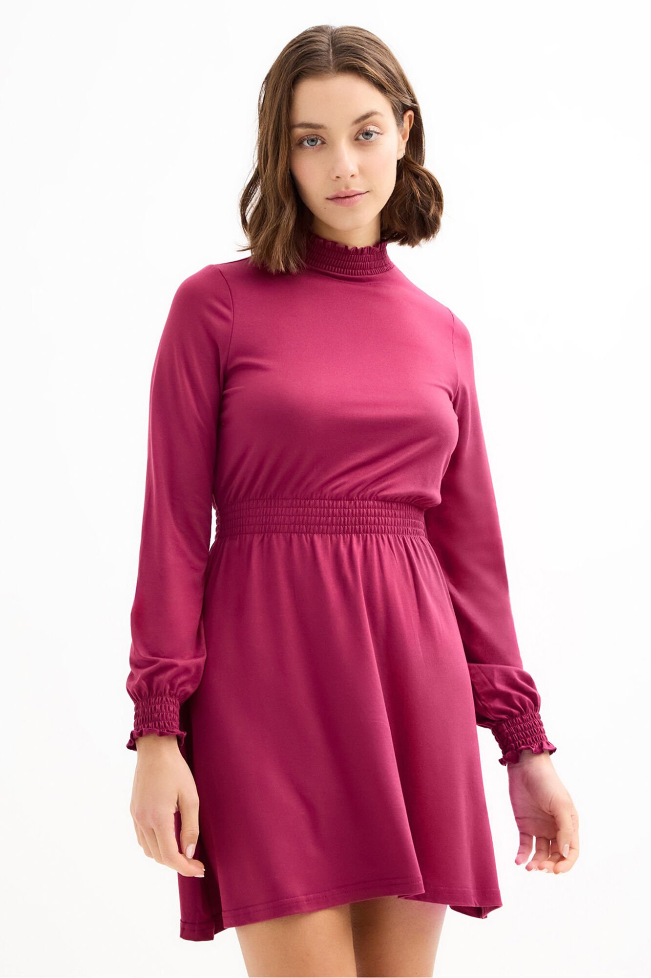 Inside Lang&auml;rmelig Kleid mit Ausschnitt