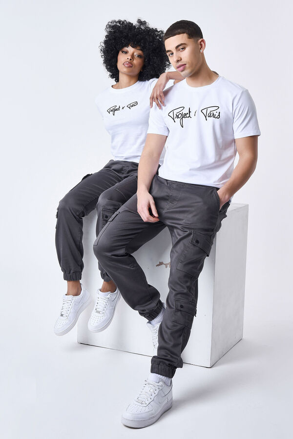 Project X Paris CALÇAS CARGO MULTI-BOLSO cinzento