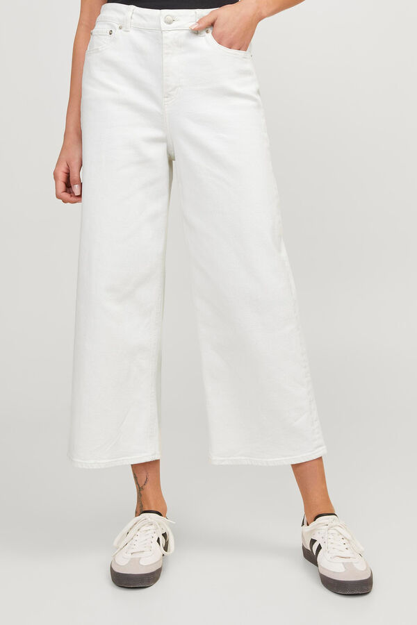 Springfield White culotte jeans white