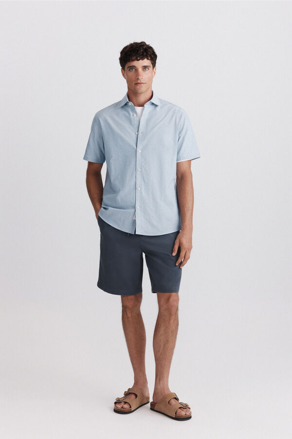 Springfield Bermuda coupe confort bleu