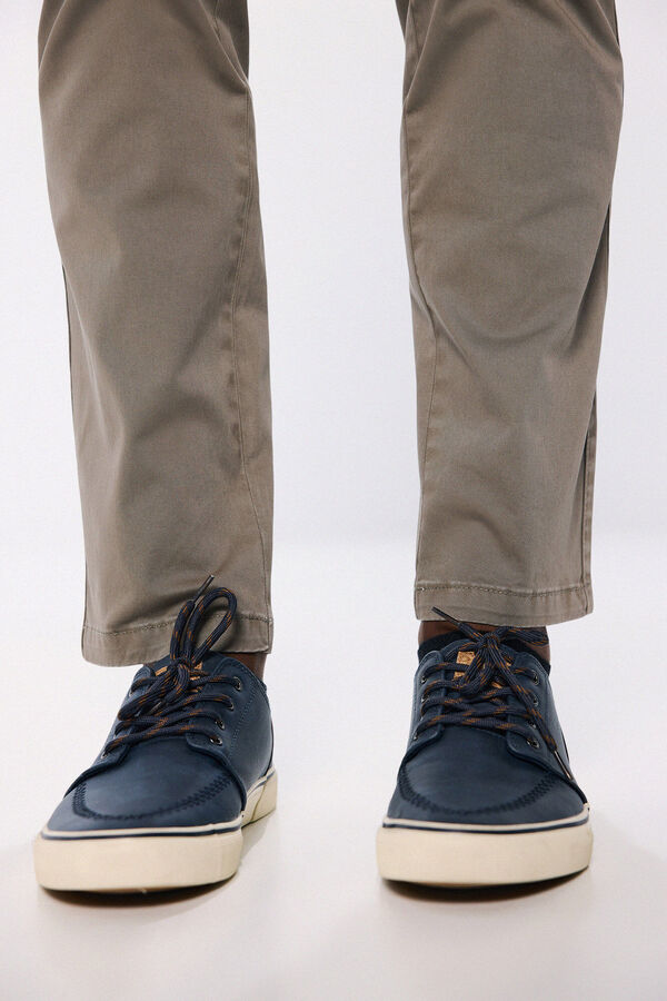 Springfield Relaxed fit washed color chinos pants boja peska